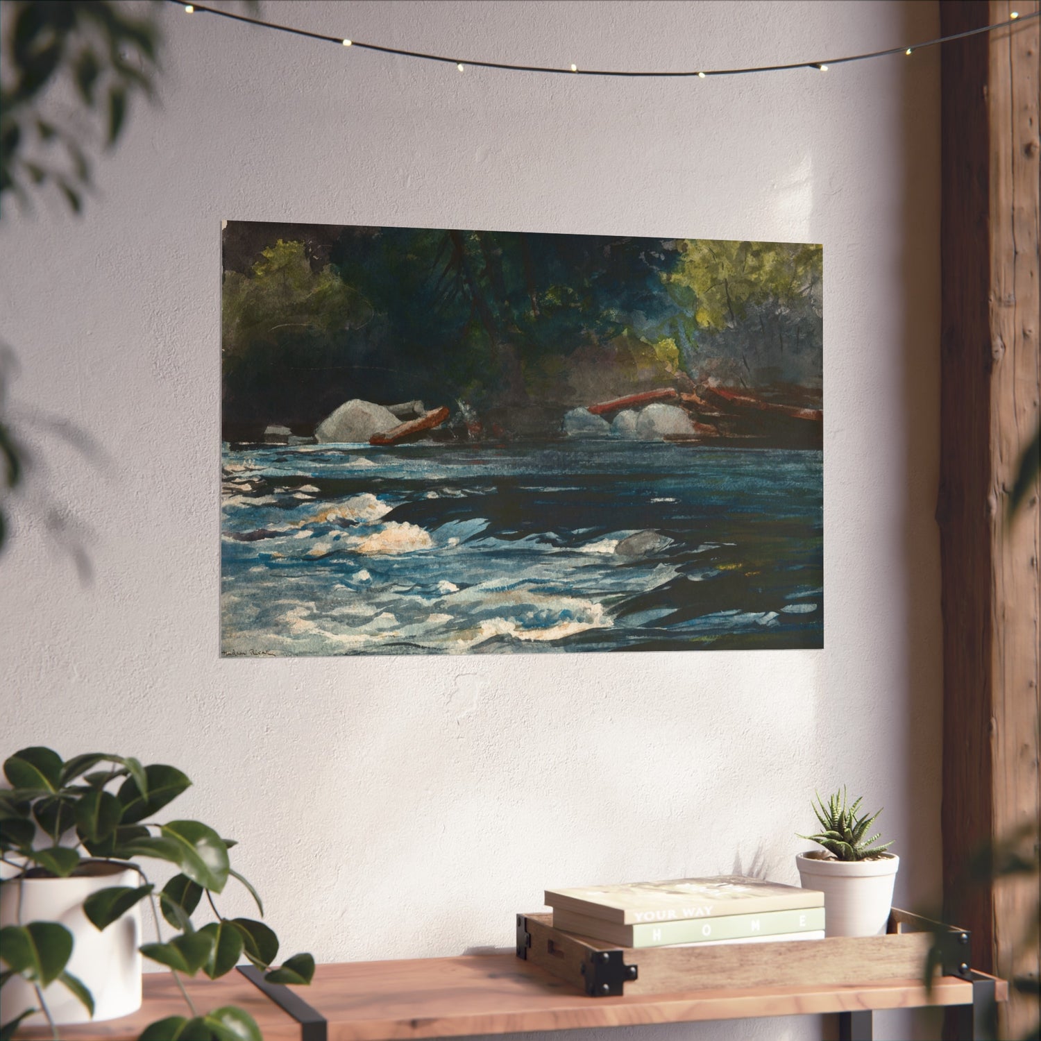 The Rapids, Hudson River, Adirondacks - Winslow Homer Fine Art Poster