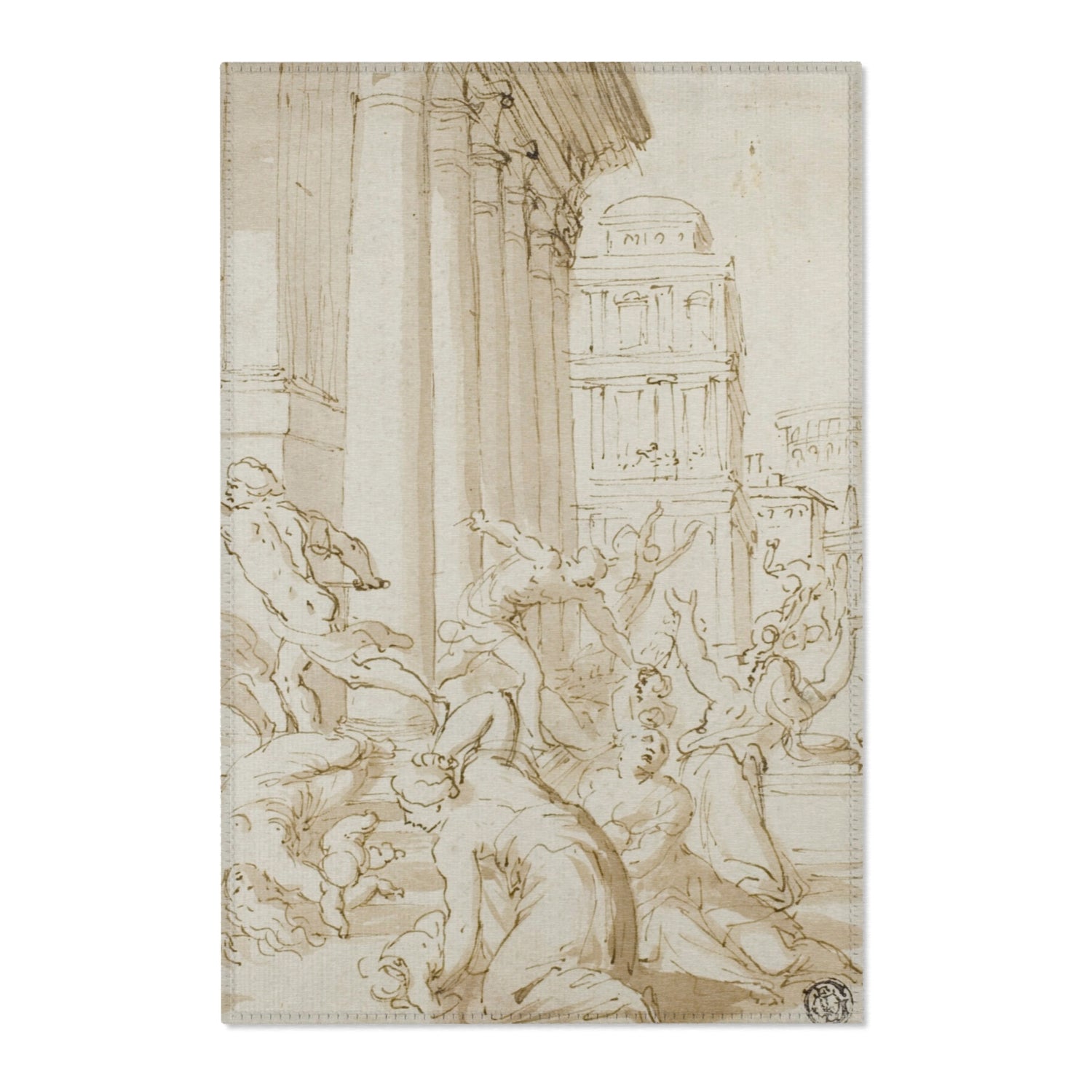 Massacre of the Innocents - Nicolas Poussin Area Rug