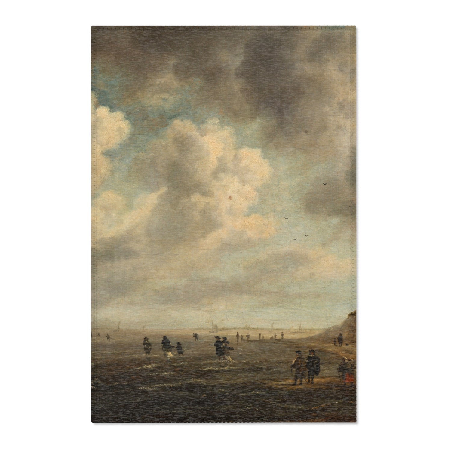 Beach View - Jacob van Ruisdael Area Rug
