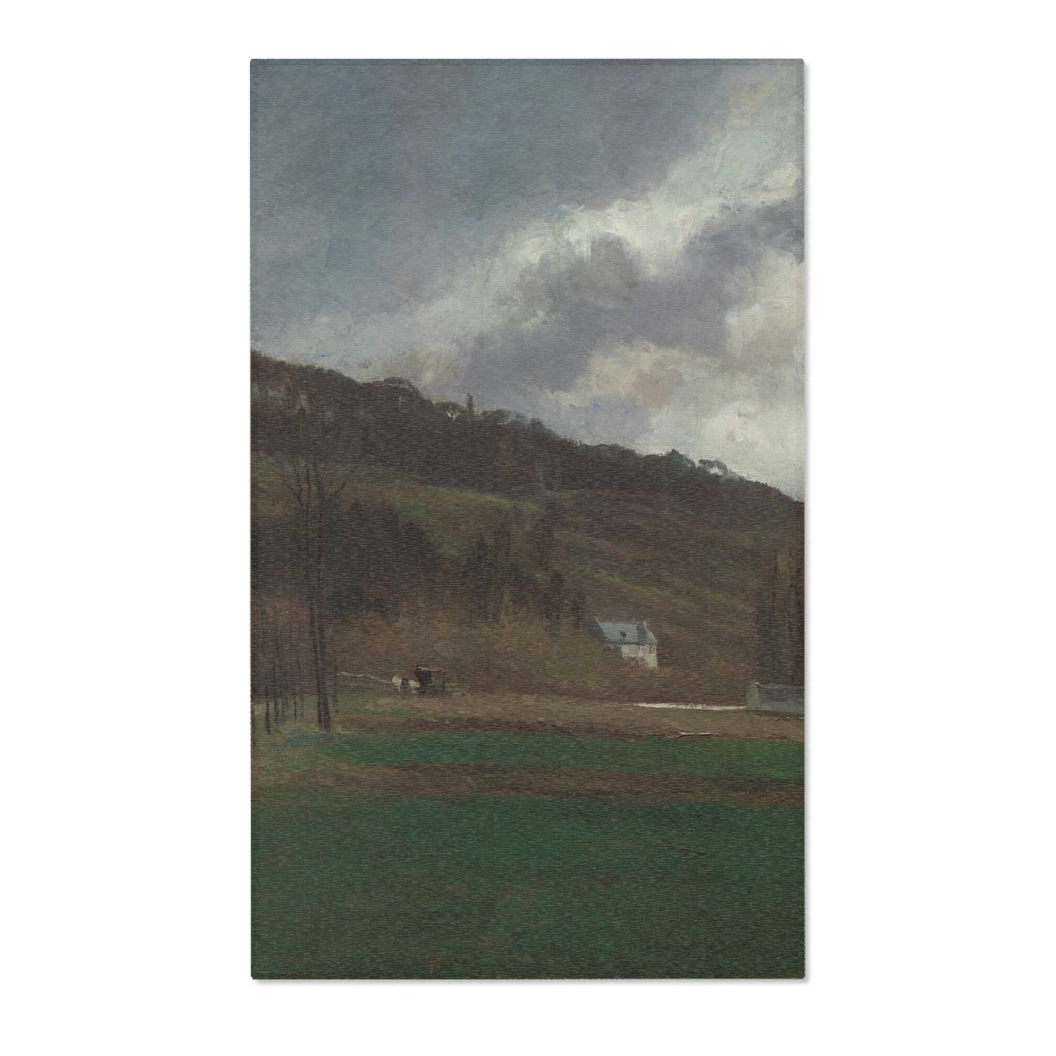 The Banks of the Marne in Winter - Camille Pissarro Area Rug