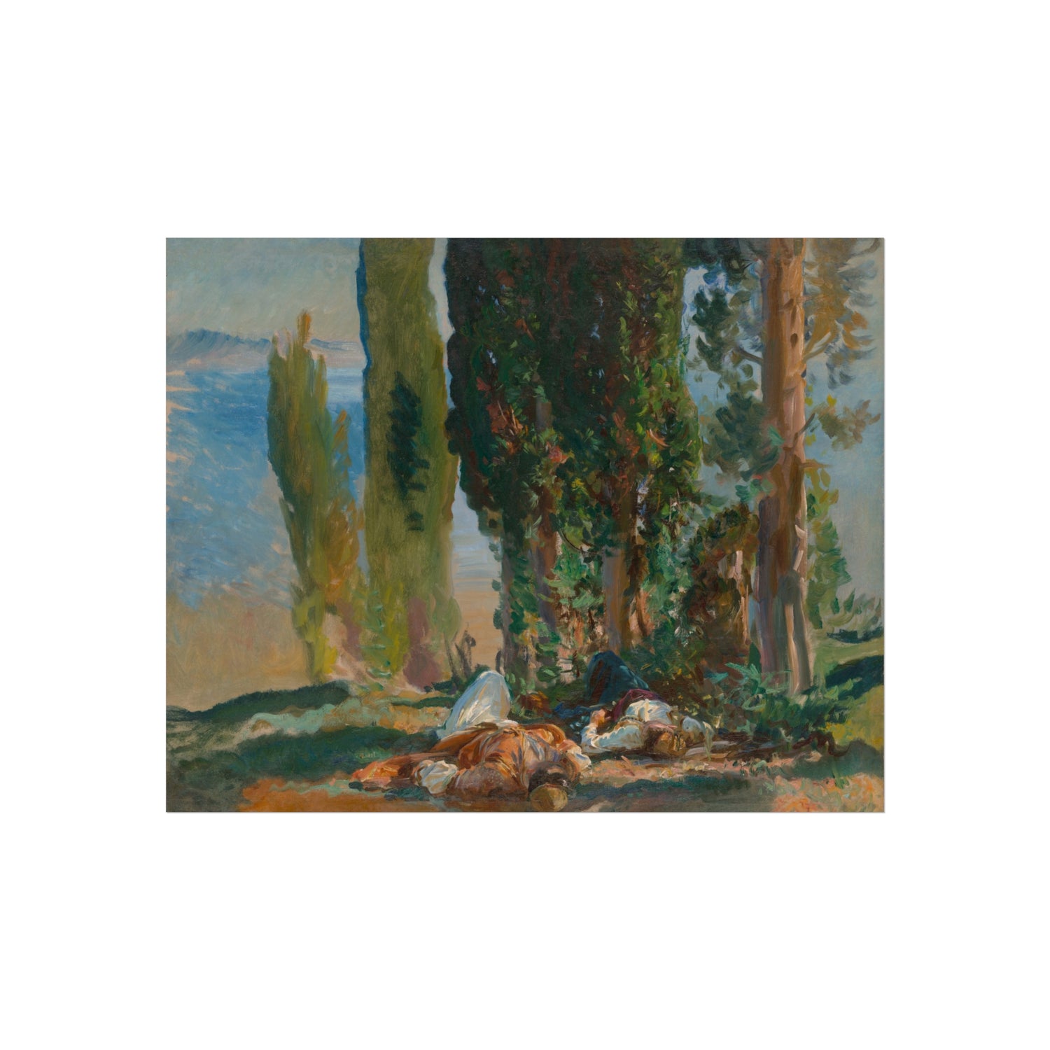John Singer Sargent - Under the Cypress Trees at Corfu | Fine Art Poster