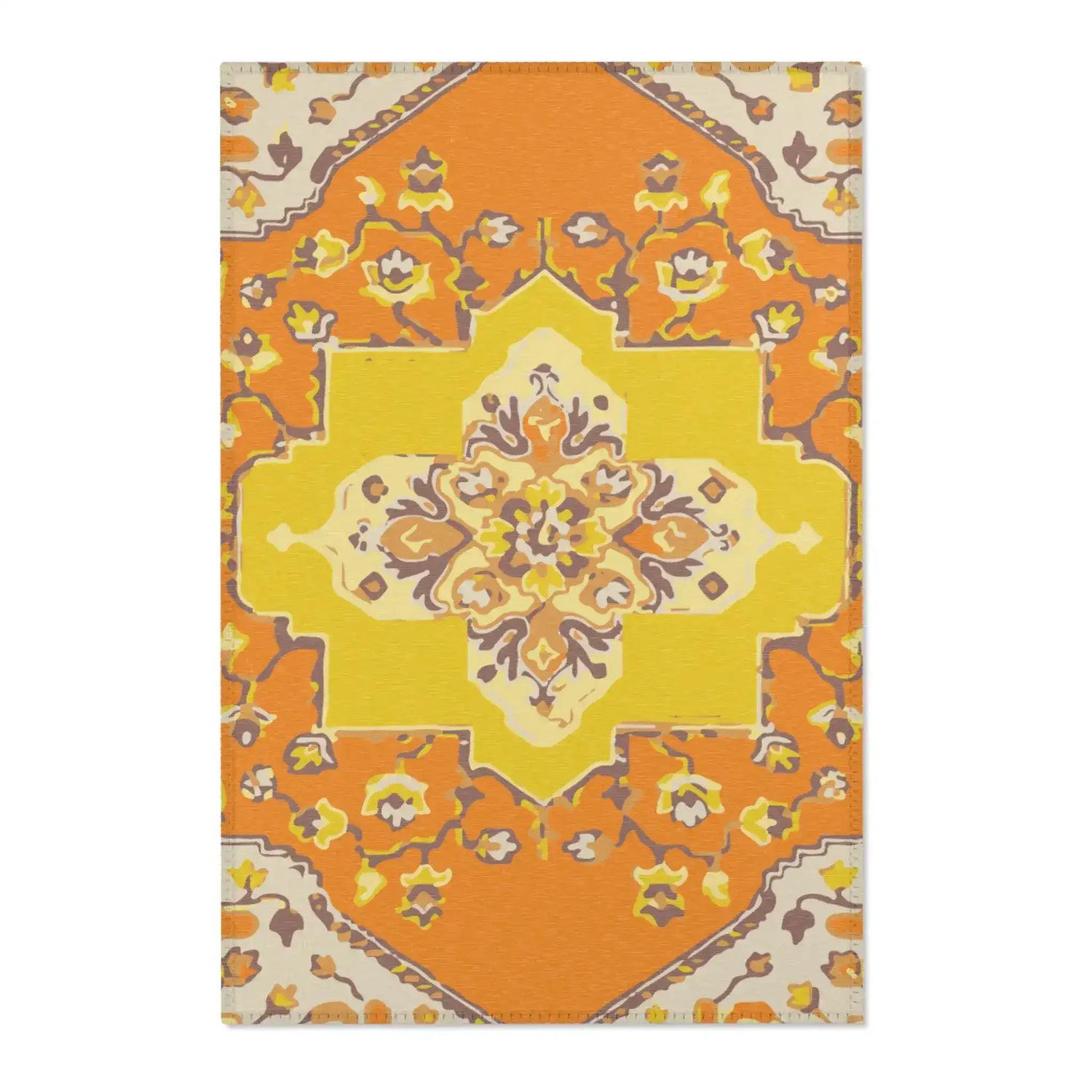 Golden Zest Bloom Accent Rug