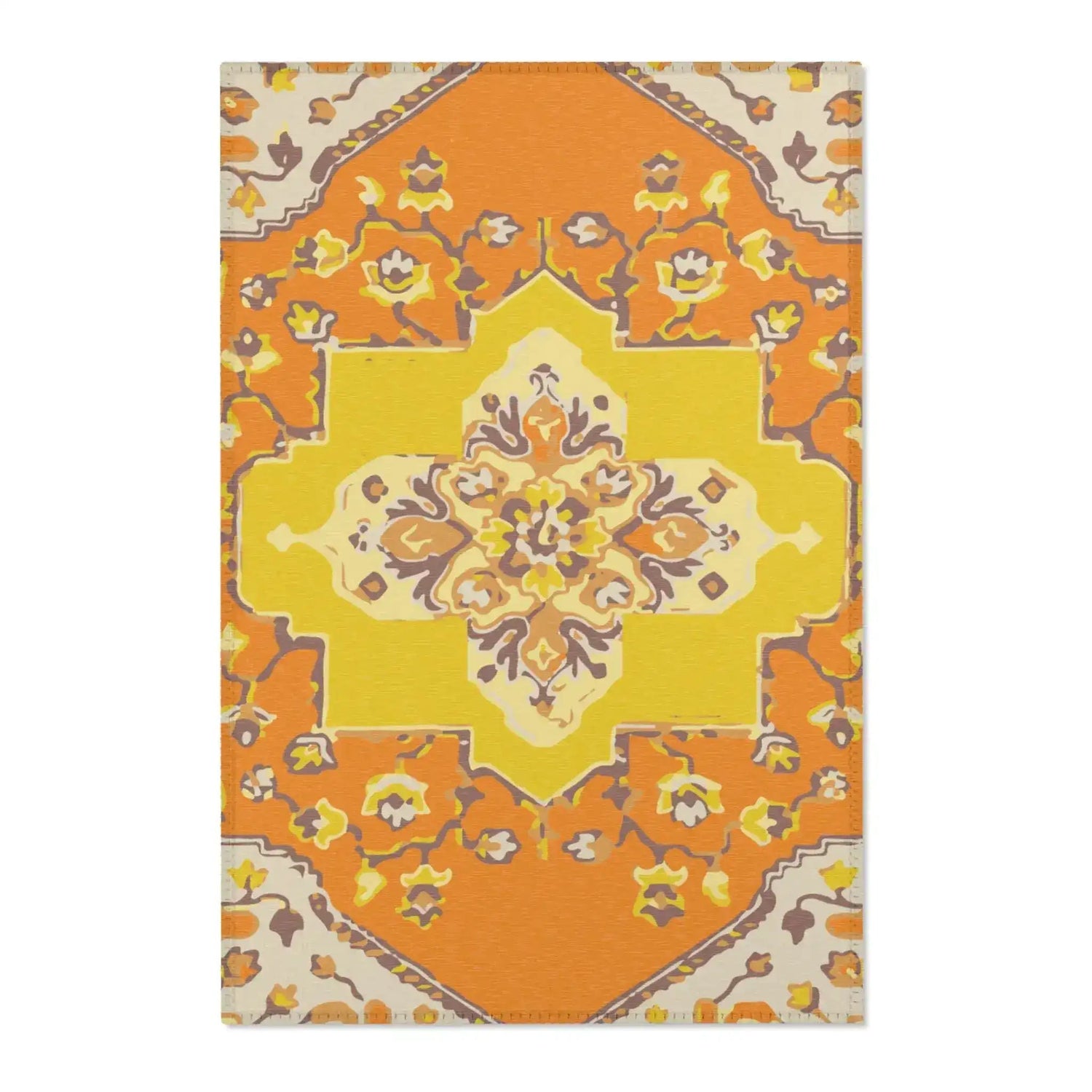 Golden Zest Bloom Accent Rug