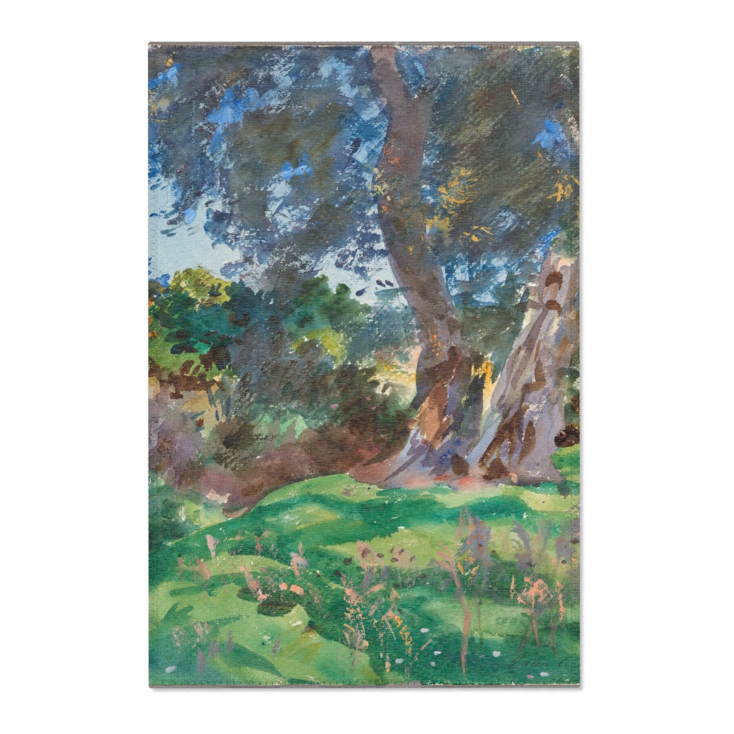 Olive Trees, Corfu - John Singer Sargent Area Rug