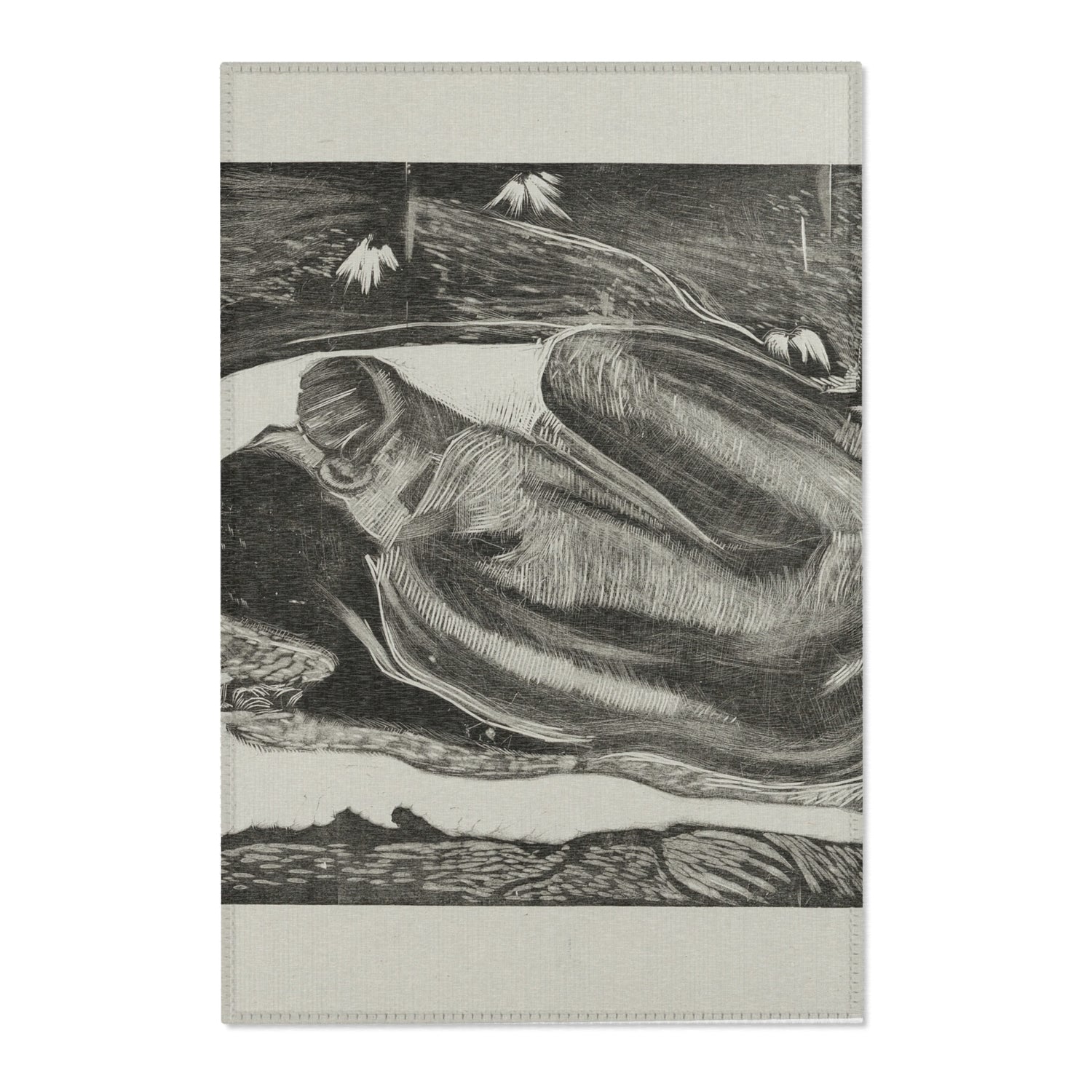 She Thinks of the Ghost - Paul Gauguin Area Rug
