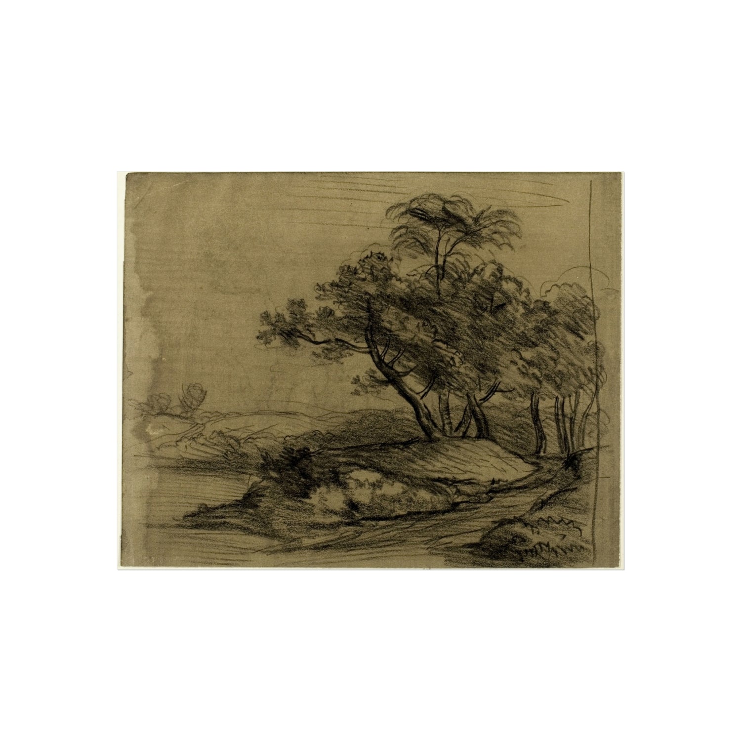 River Bank with Trees - John Constable Fine Art Poster