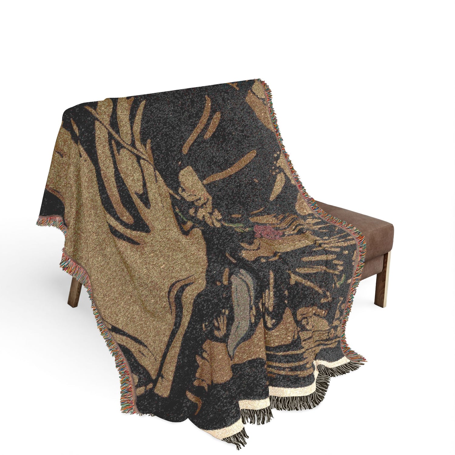 London Types: Flower Girl Woven Throw Blanket