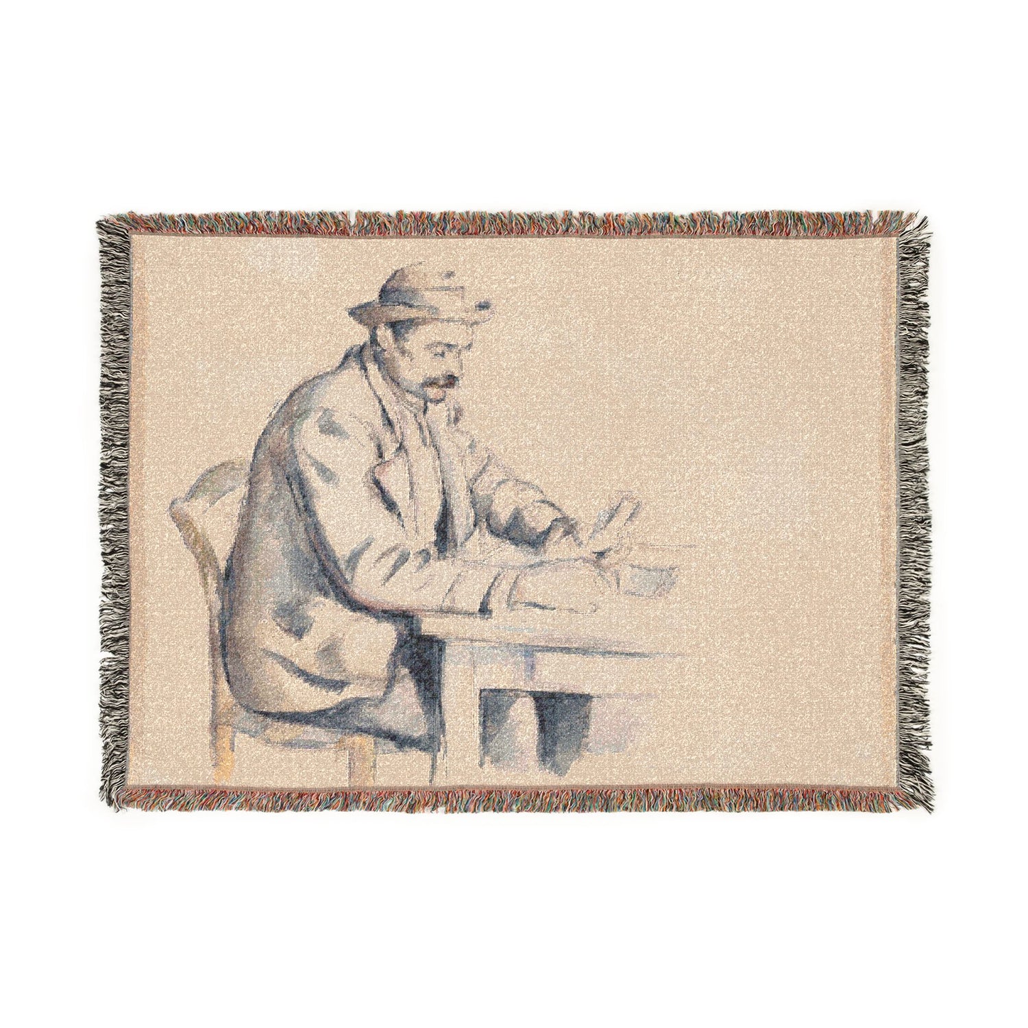 A Study for the Card Players - Paul Cezanne Tapestry Blanket