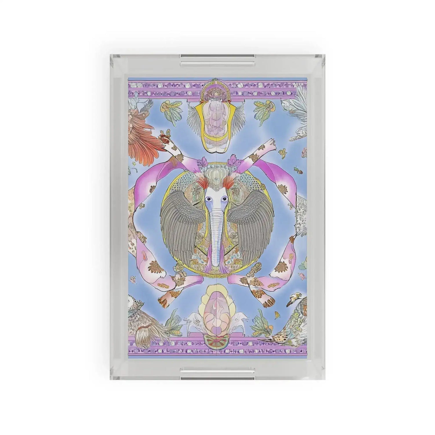 Mythic Elephant & Winged Beasts Serving Tray