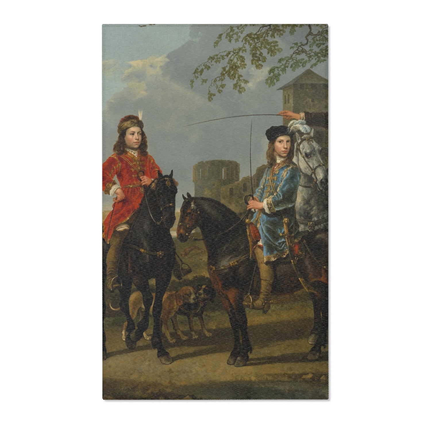 Equestrian Portrait of Cornelis and Michiel Pompe Area Rug