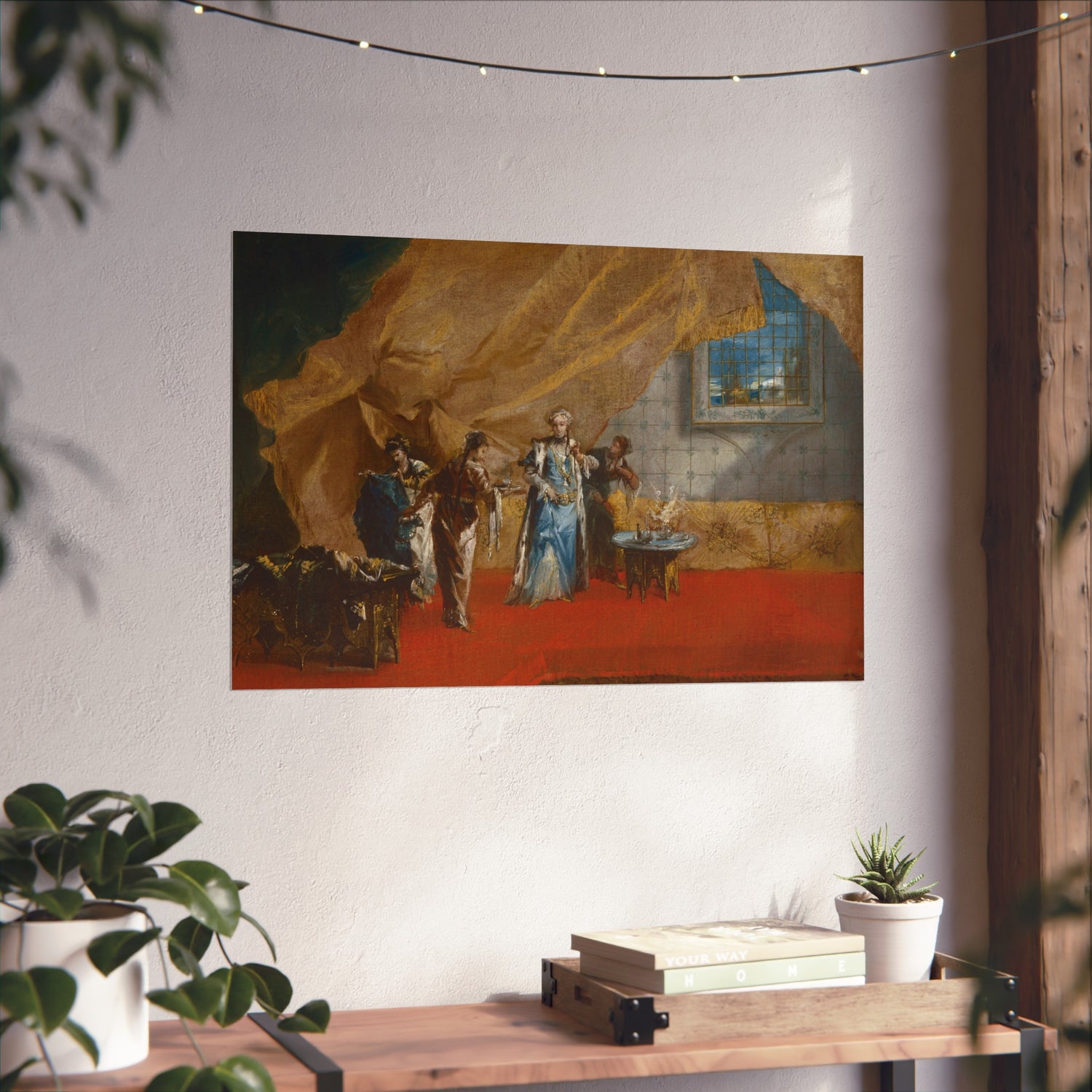 Interior a Sultana Taking Coffee in the Harem - Giovanni Antonio Guardi Fine Art Poster