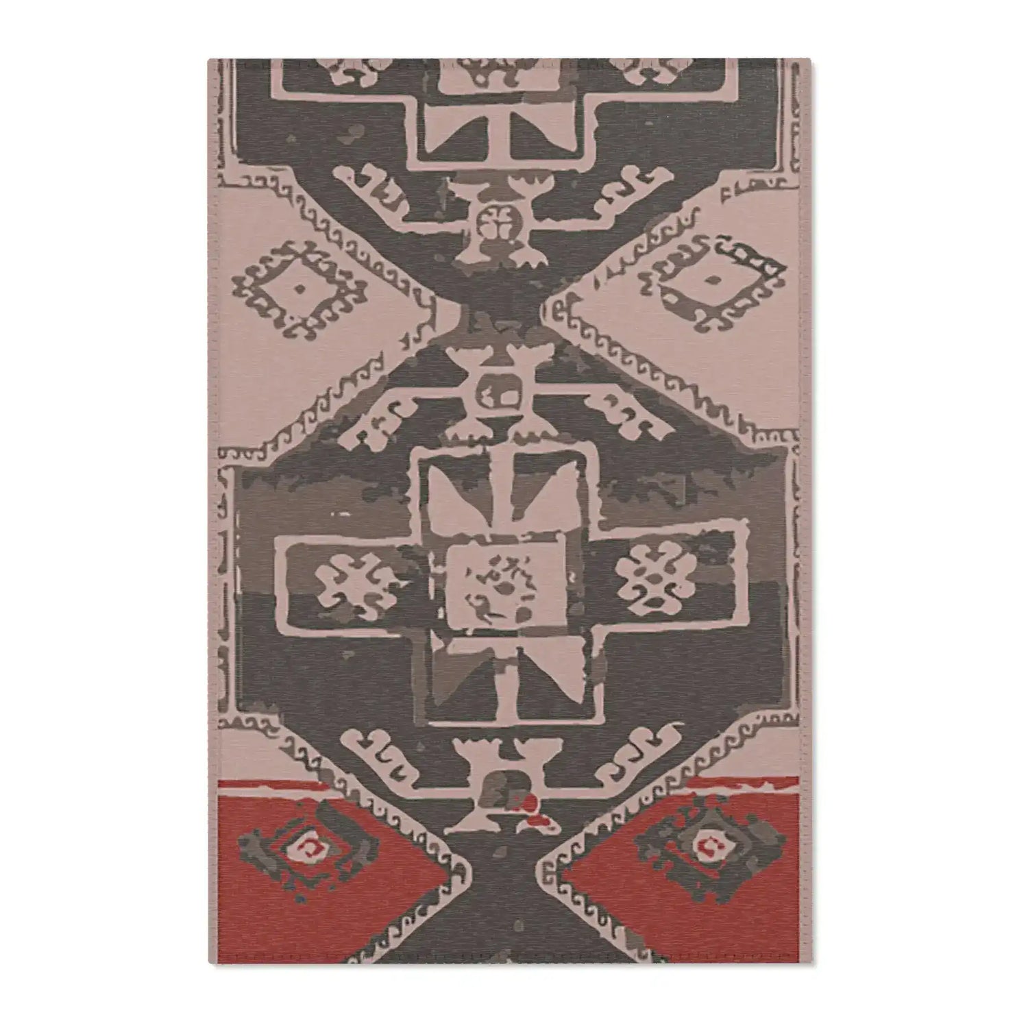 Geometric Tribal Medallion Accent Rug