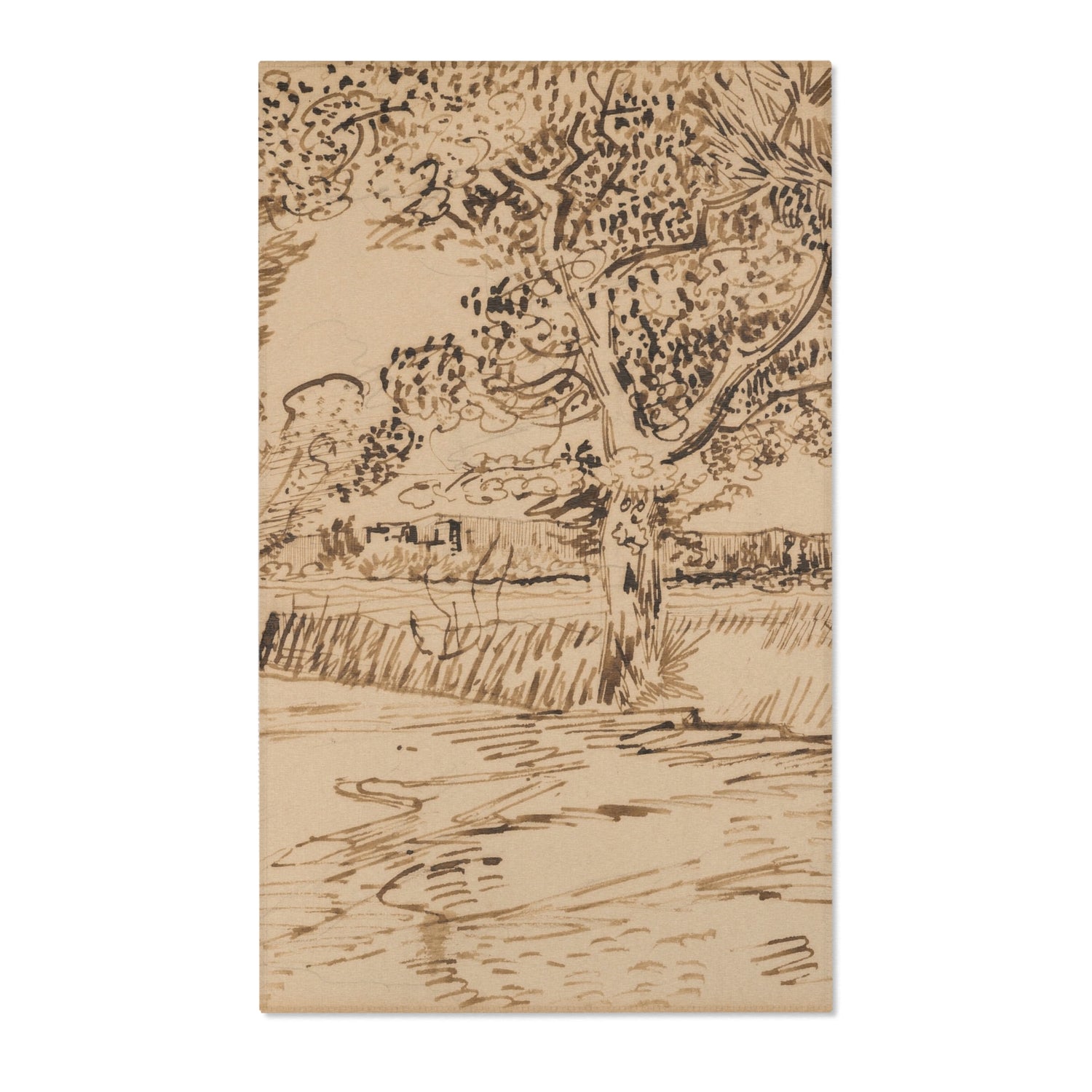 Landscape at Arles - Vincent van Gogh Area Rug