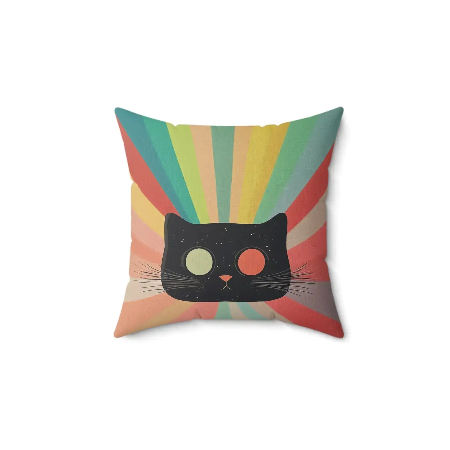 Retro Cat Pop Art Throw Pillow