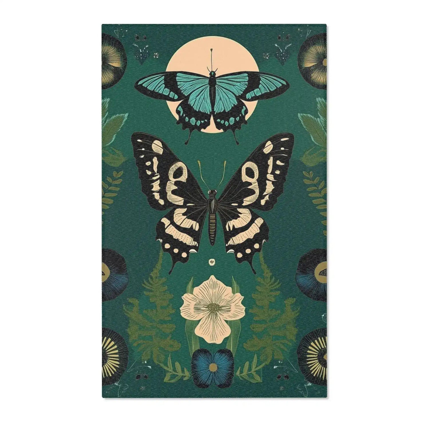 Lunar Moth Garden Accent Rug