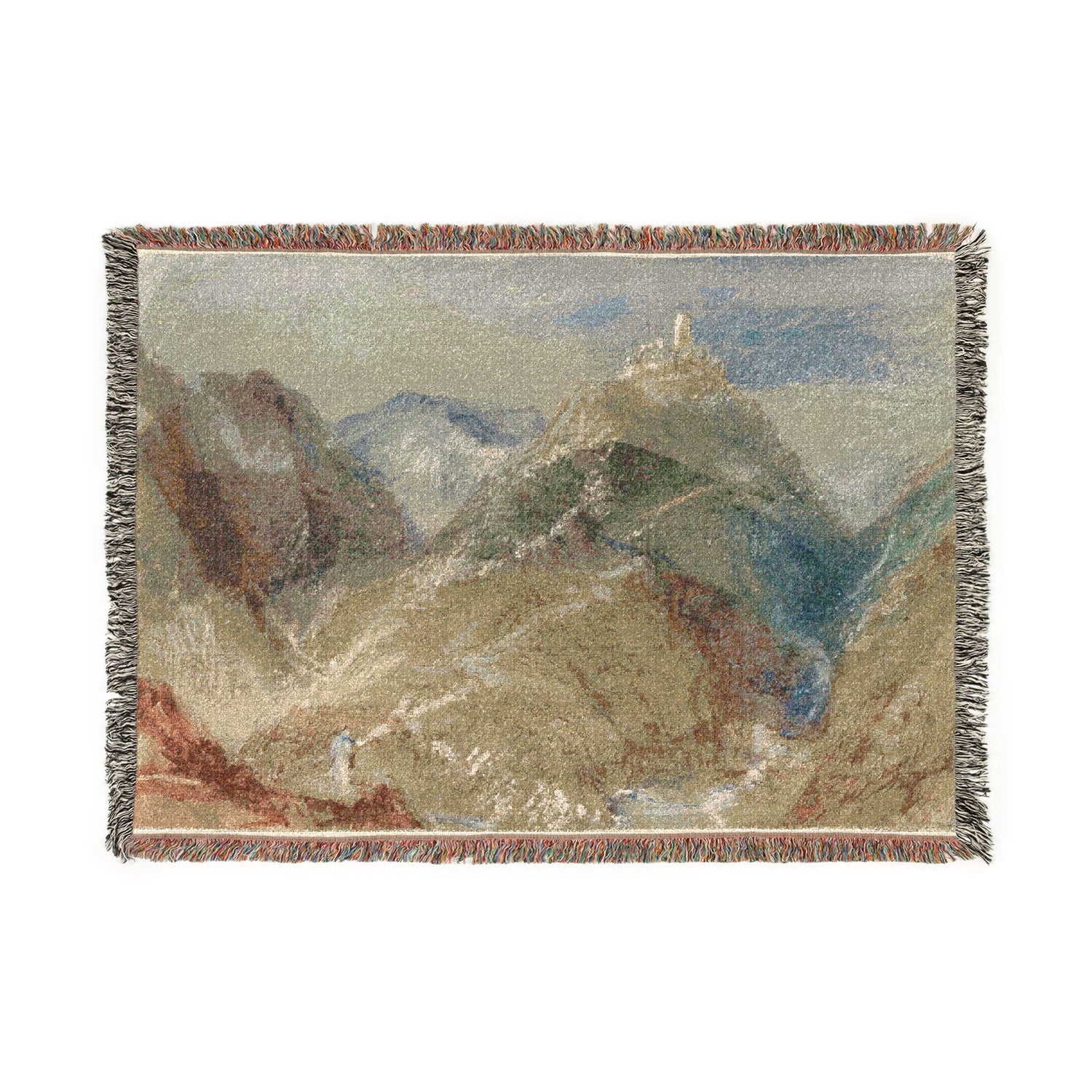 Castle on Height near Geneva - Joseph Mallord William Turner Tapestry Blanket
