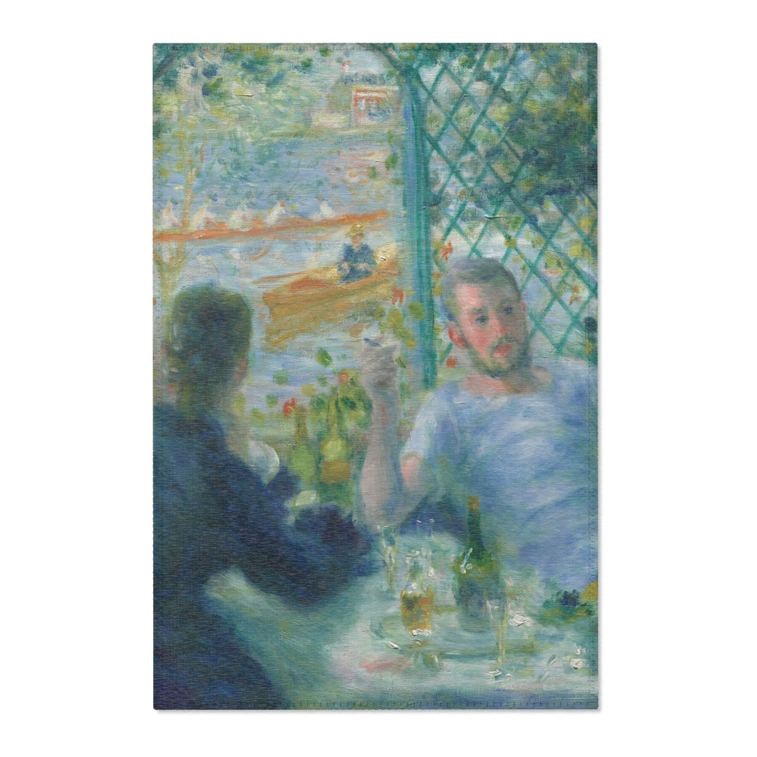 Lunch at the Restaurant Fournaise - Pierre-Auguste Renoir Area Rug