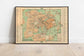 1936 Beijing Map Poster Print Jerusalem City 1942 Map Art Print 