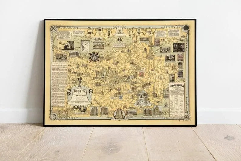 Boston Map Print| Art History