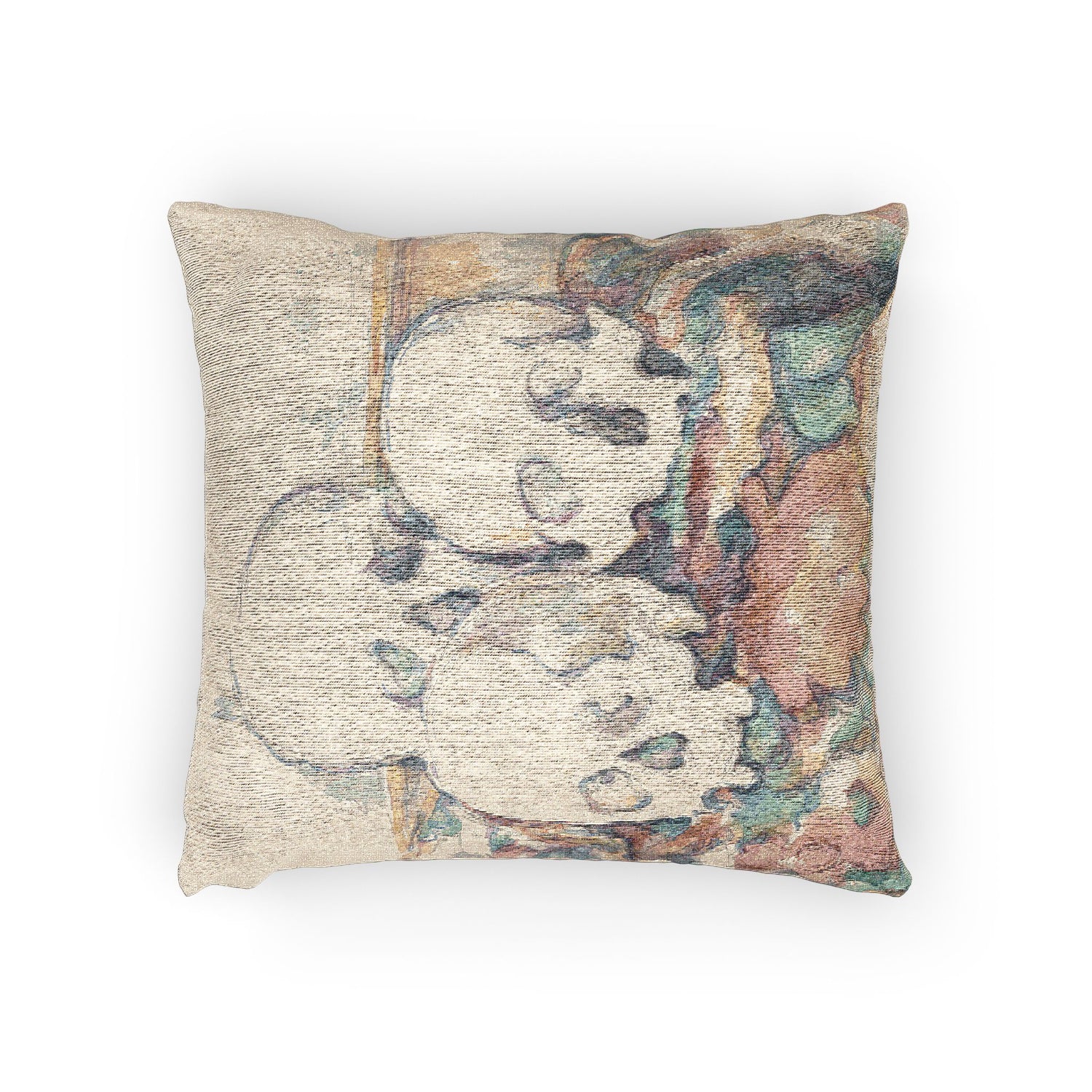 Paul Cezanne - The Three Skulls | Woven Pillow