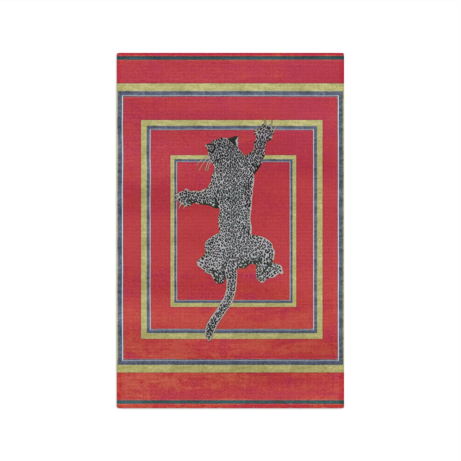 Leopard Printed Red Tea & Kitchen Towel 16'' × 25''