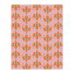 Azure Avian" hand-tufted wool rug in orange could be a striking and artistic addition to a room. The combination of the azure blue avian motif on an orange background creates a bold and vibrant look. 
