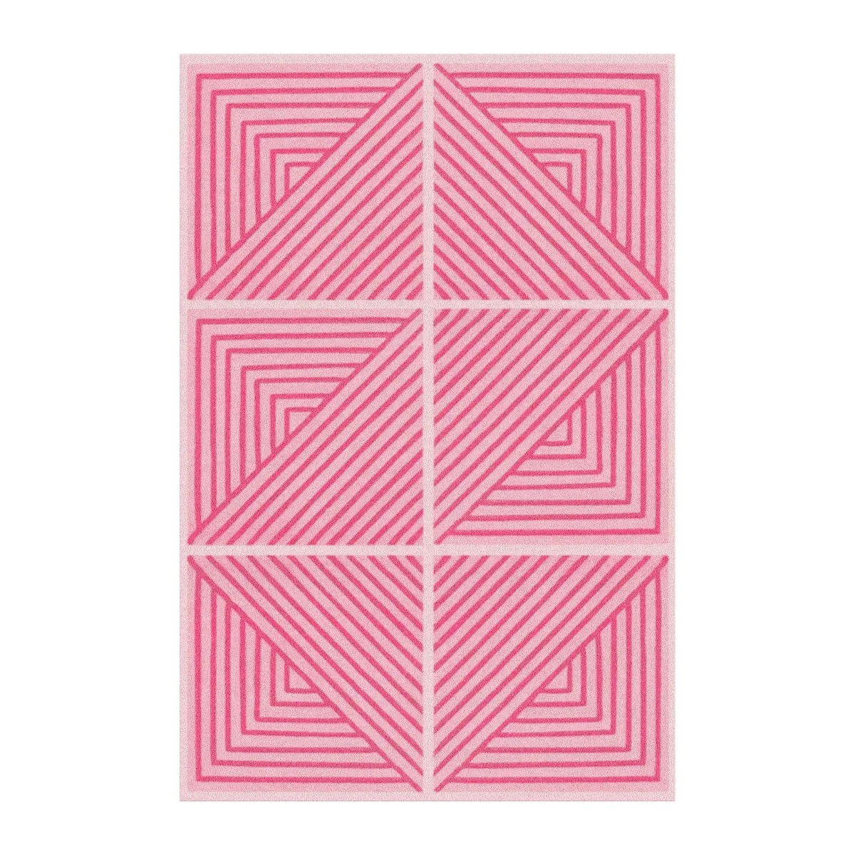 Contemporary Pink Geometric Hand Tufted Wool Rug – MAIA HOMES