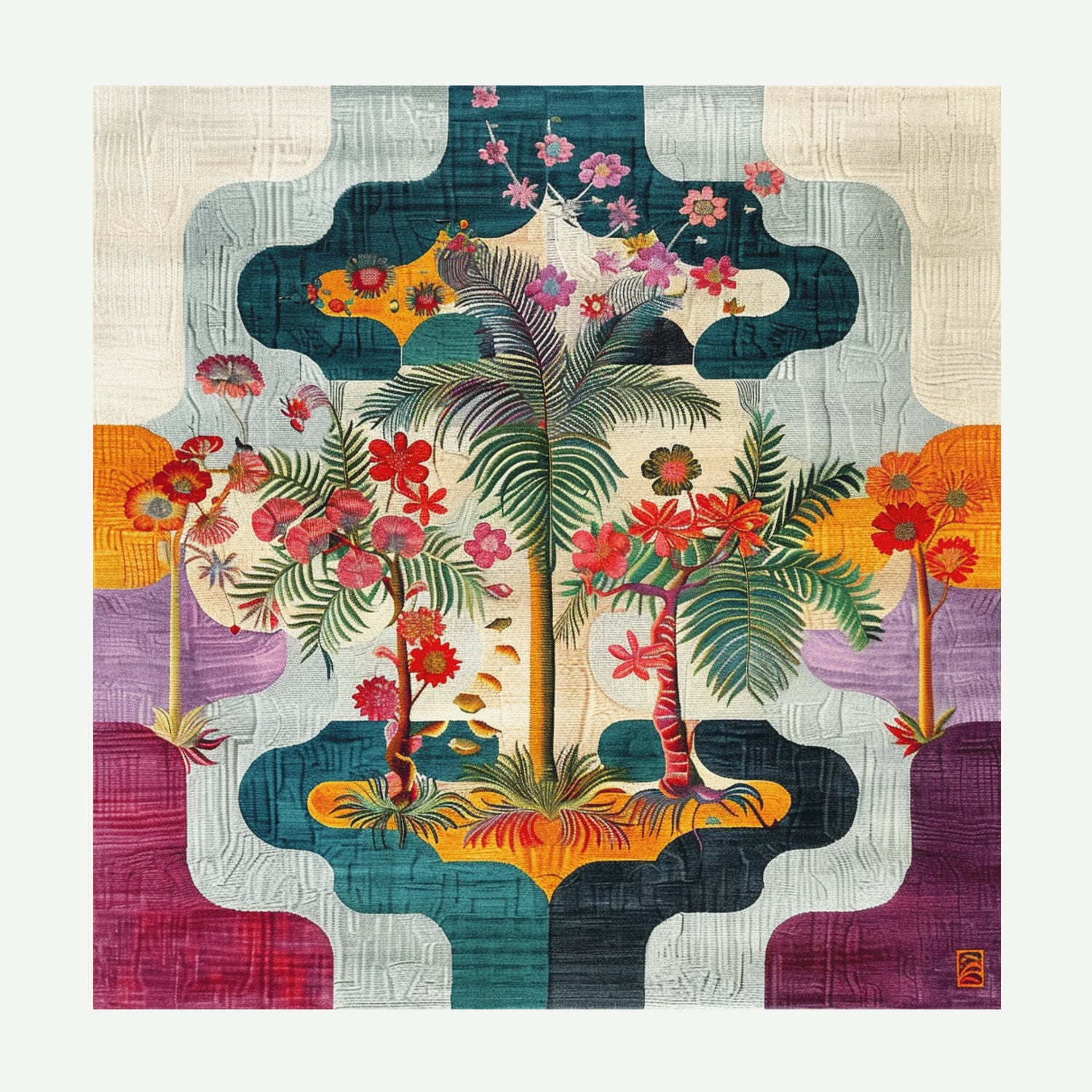 Tropical Oasis Hand Tufted Rug