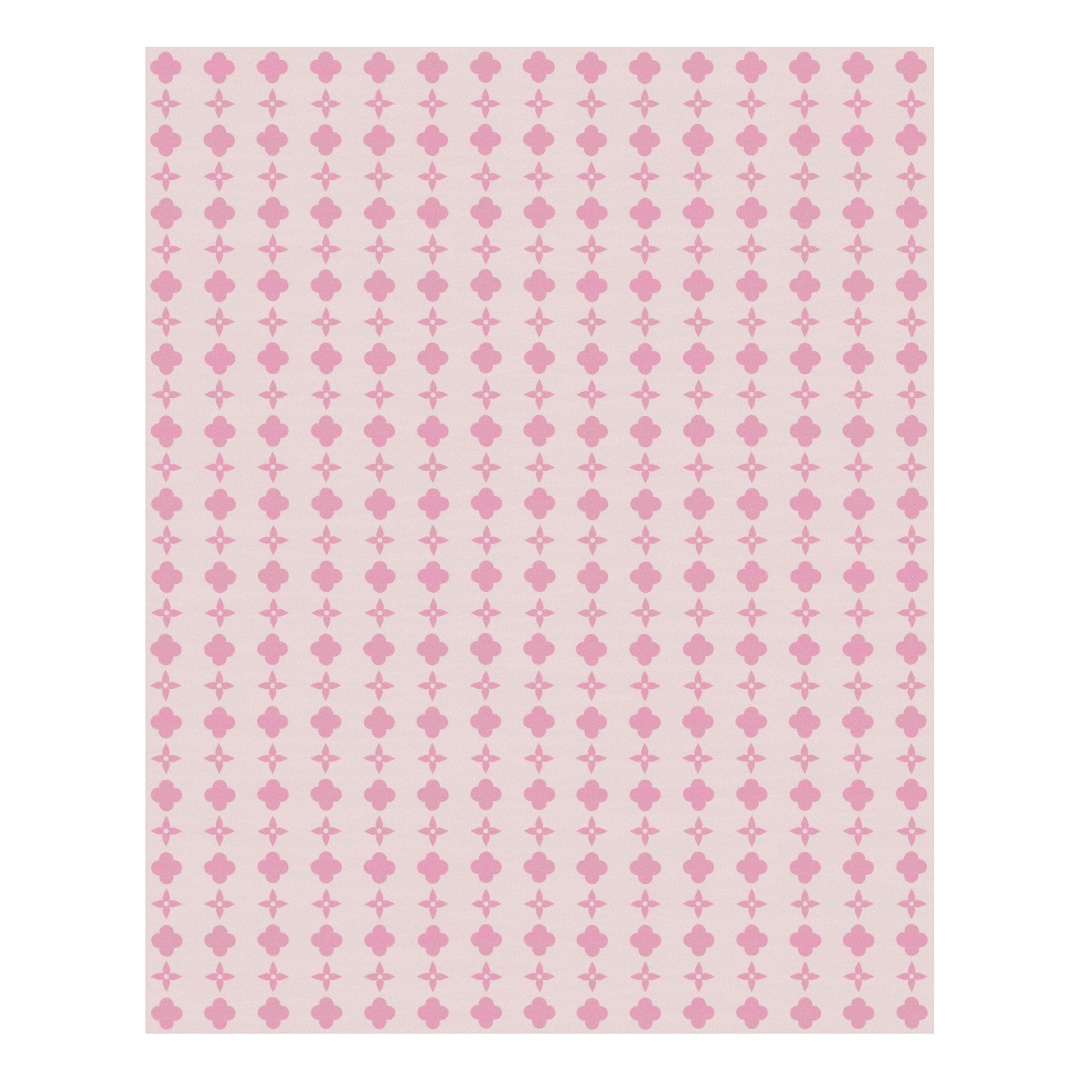 1001 Clover Stars Hand Tufted Rug - Pink