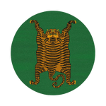 Yellow Tibetan Tiger Green Hand Tufted Round Rug - Green