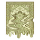Lime Green Melting Traditional Persian Hand Tufted Wool Rug