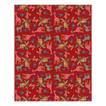 Summer Tropical Safari Hand-Tufted Rug - Red