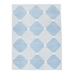 Diamond Blue Classic Dhurrie Cotton Rug