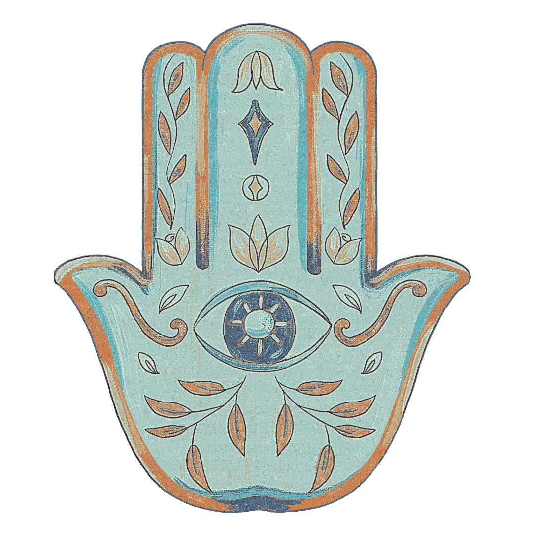 Embrace mystical charm with the "Hamsa Hand Magic Eye Wool Rug." Adorned with the protective Hamsa hand symbol and mesmerizing magic eye motifs, this rug exudes spiritual energy and intrigue. Handcrafted from luxurious wool, it adds a touch of mysticism and sophistication to your space, creating a captivating focal point that invites contemplation and reflection.
