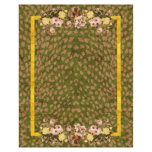 Garden of Courage" hand-tufted rug sounds like a powerful and inspiring piece. This rug could feature a design that symbolizes courage and strength, perhaps incorporating elements like strong, resilient plants or flowers, bold colors, or motifs that evoke bravery and determination.