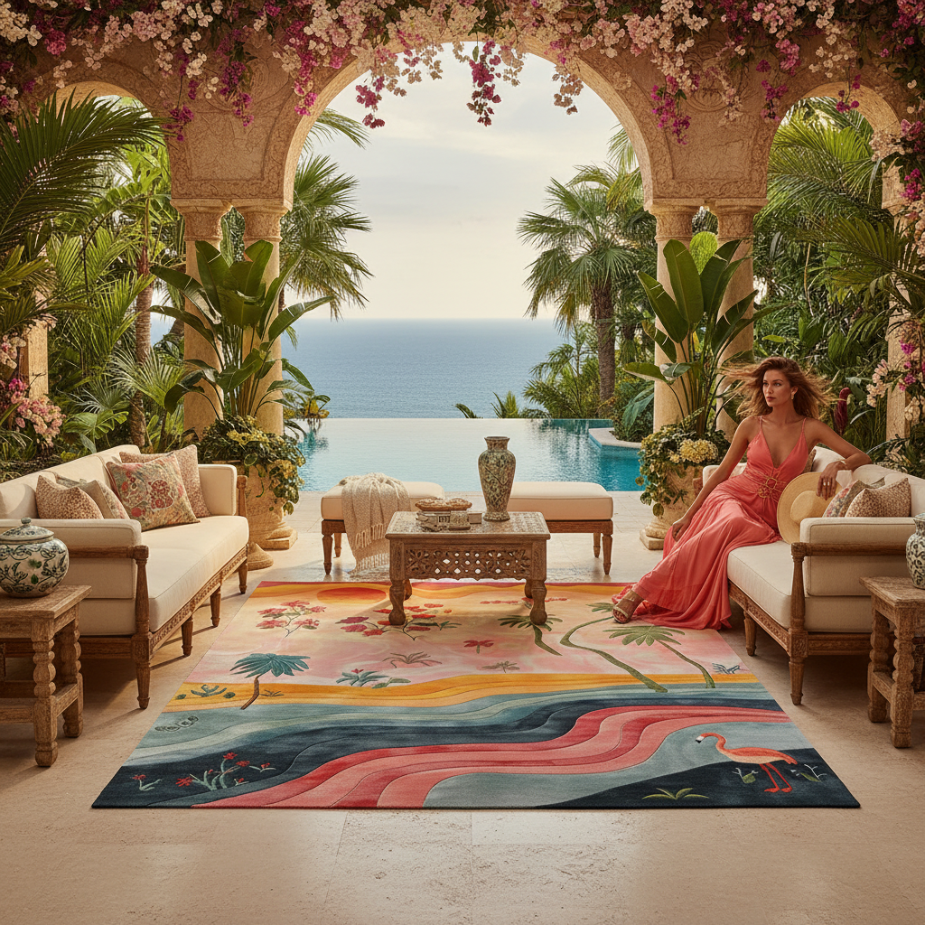 Evening Bliss Hand Tufted Wool Rug