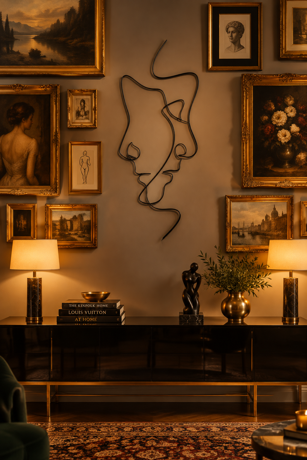 2 Face Minimalist Metal Wall Decor