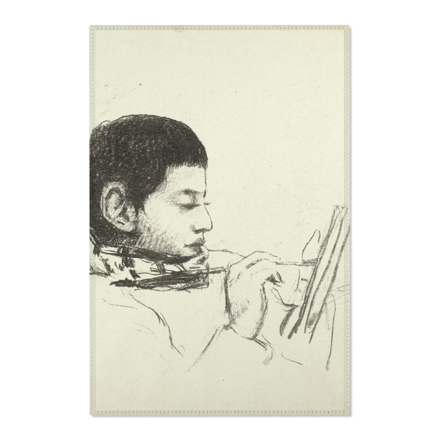 Portrait Lucien Pissarro - Camille Pissarro Area Rug