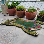 Green Asian Tiger Wool Rug