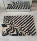 Black and Tan Melting Hand Tufted Wool Rug