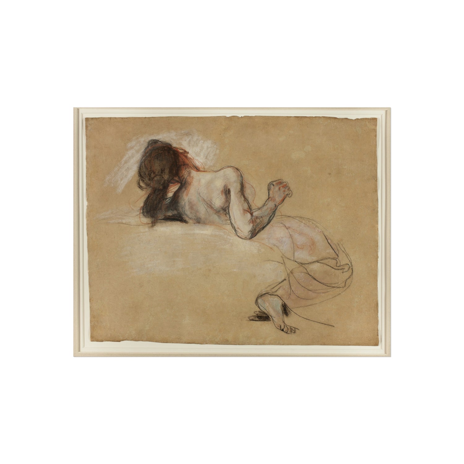 Crouching Woman - Eugène Delacroix Fine Art Poster