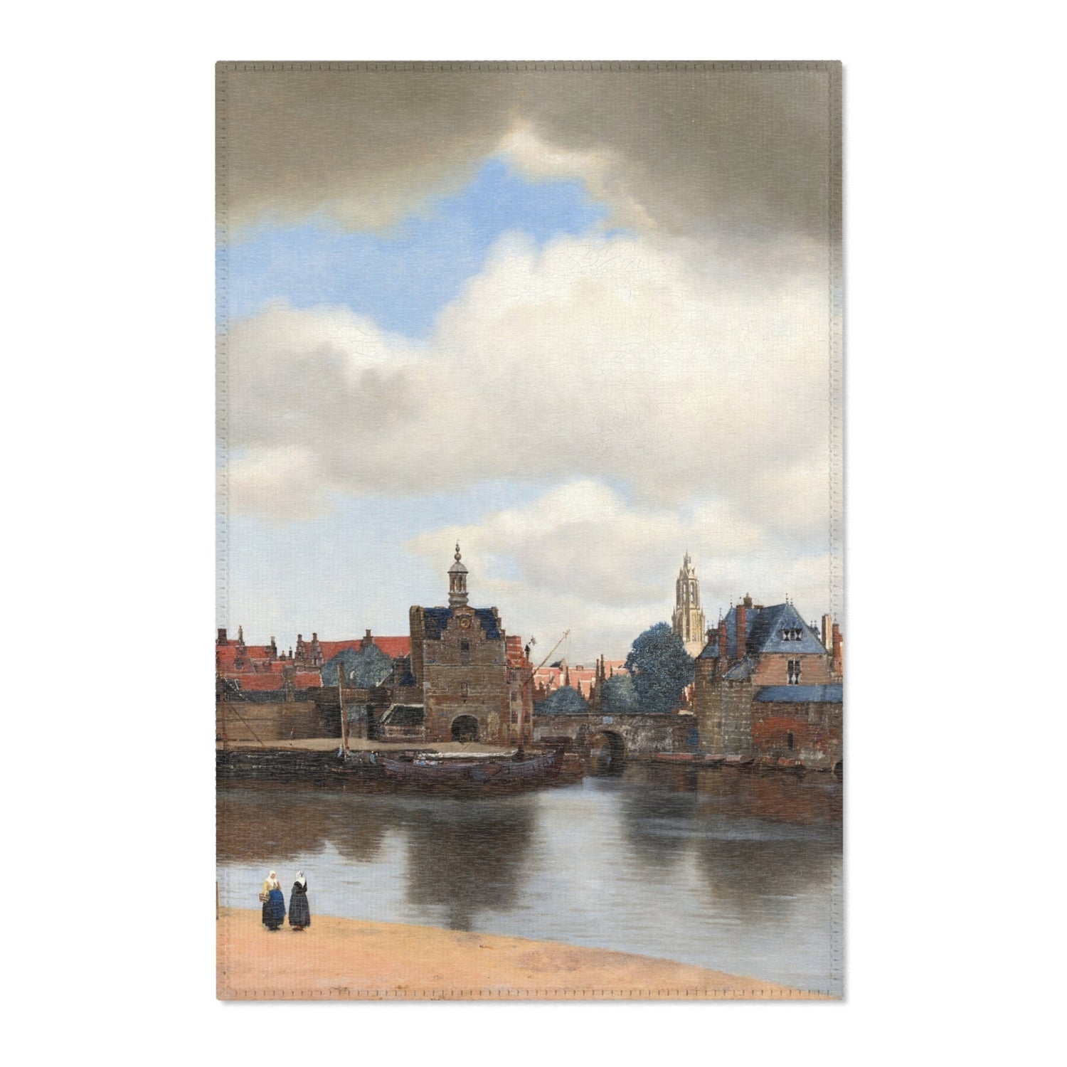 View of Delft - Johannes Vermeer Area Rug