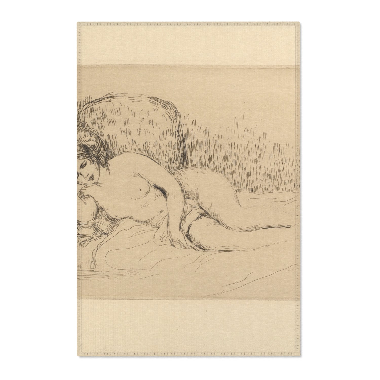 Woman Reclining, to the Left - Pierre-Auguste Renoir Area Rug