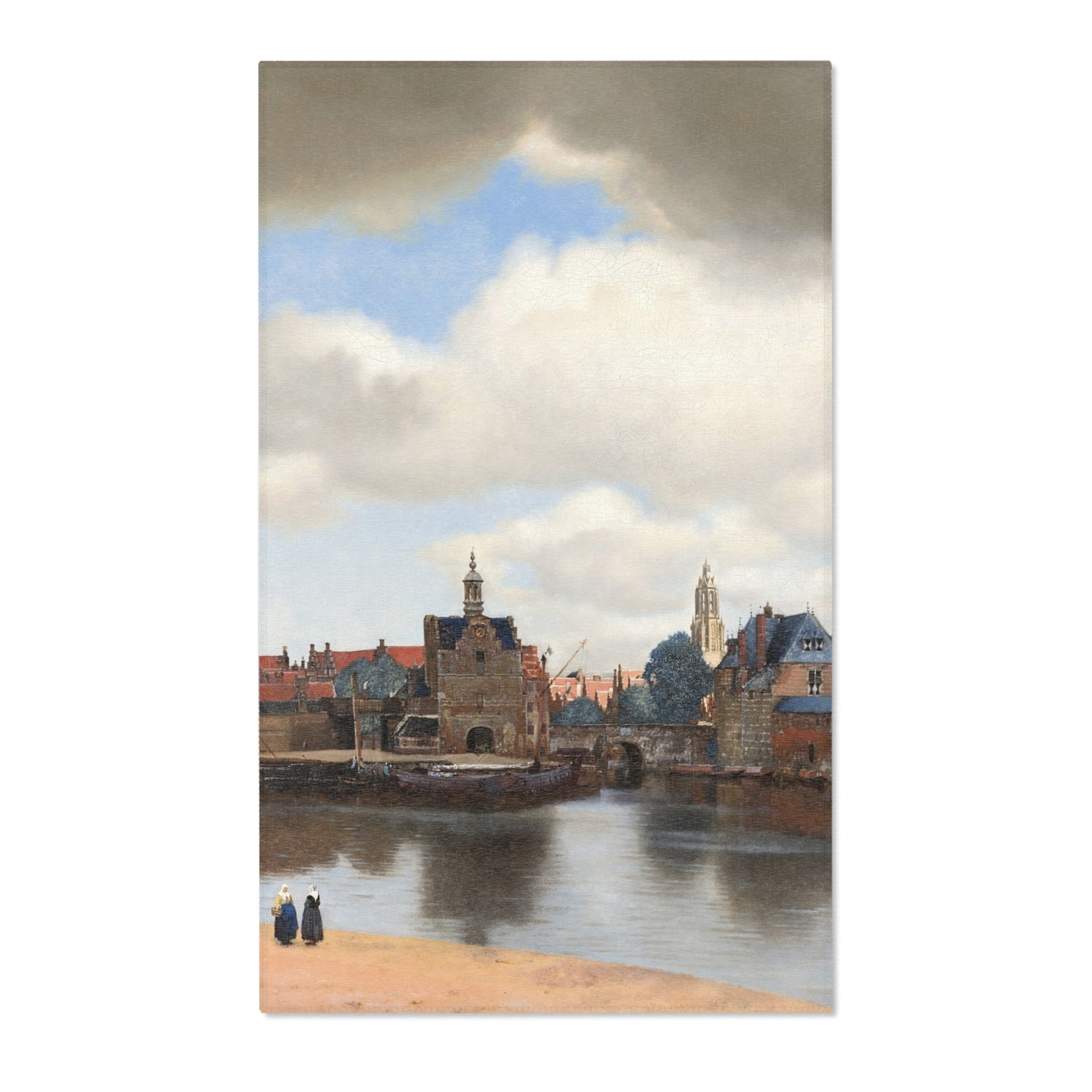 View of Delft - Johannes Vermeer Area Rug