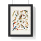 22 Bird Species Premium Framed Wall Art - MAIA HOMES