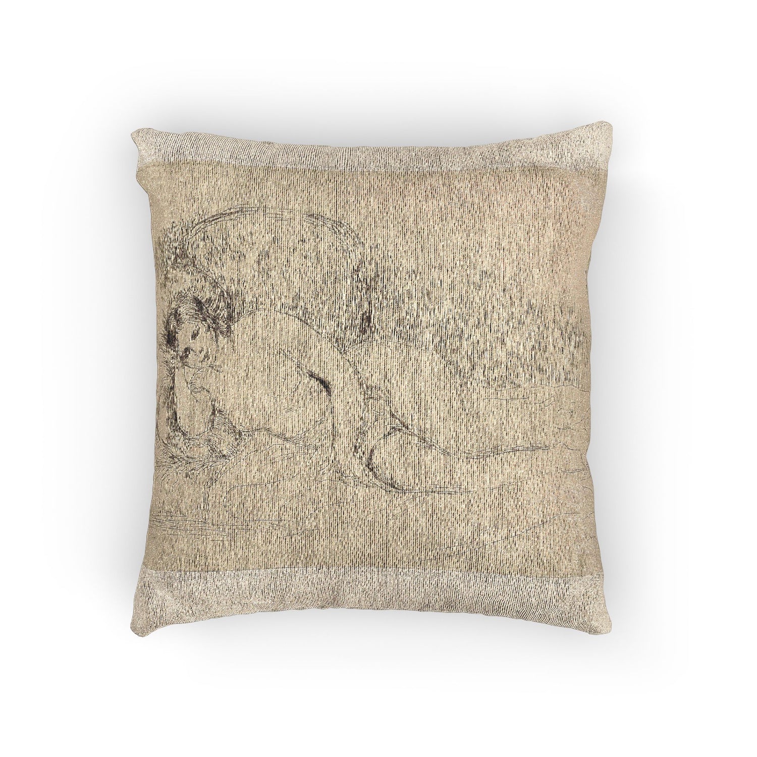 Pierre-Auguste Renoir - Woman Reclining, to the Left | Woven Pillow