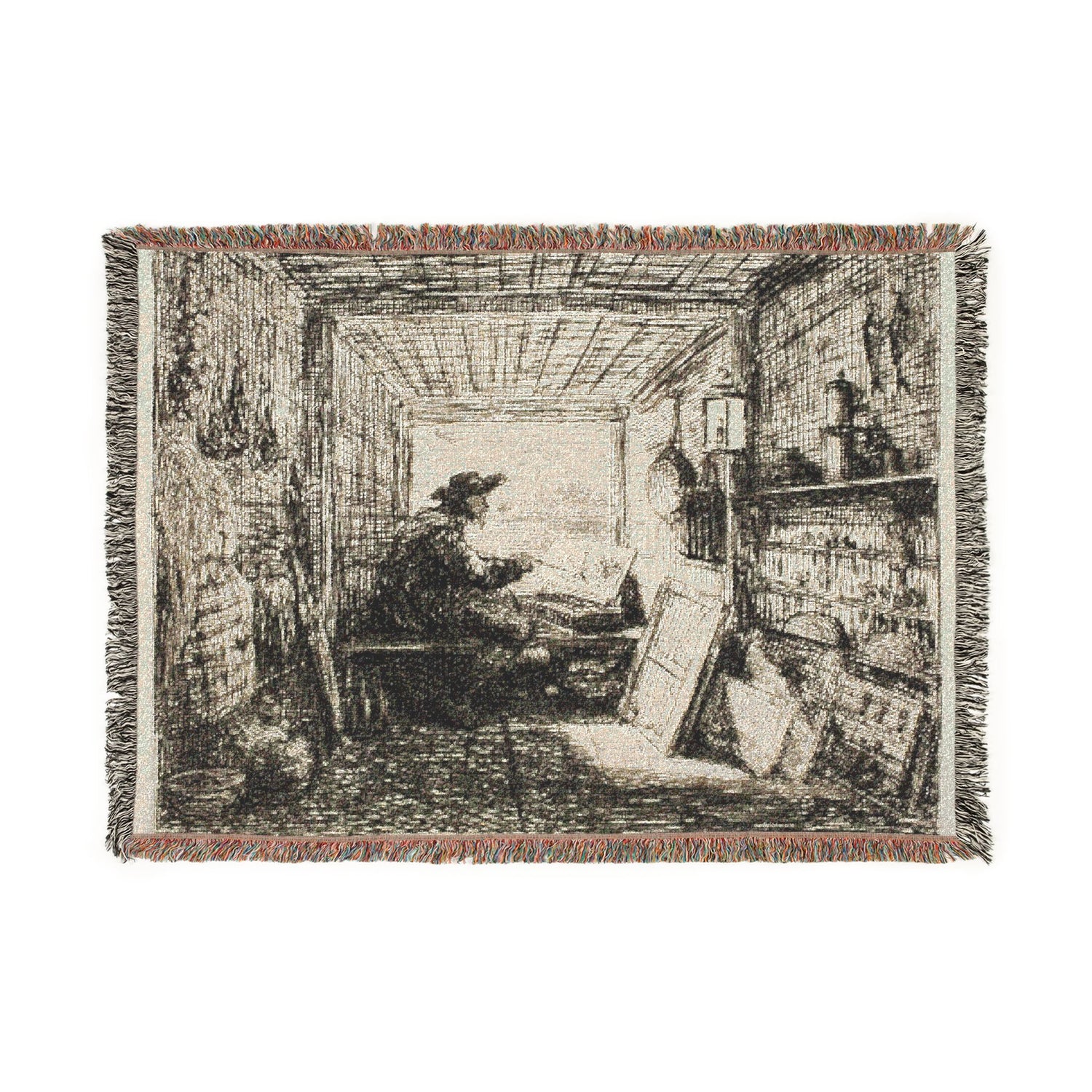 The Boat Studio - Charles François Daubigny Tapestry Blanket