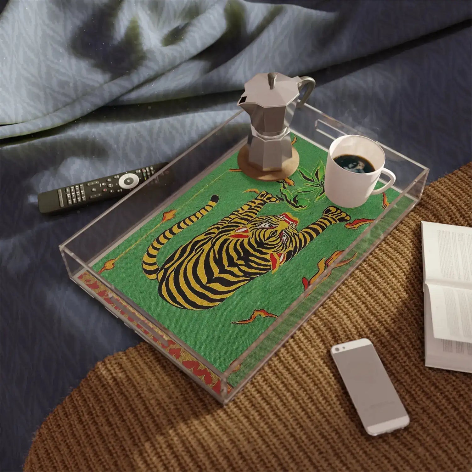 Fierce Tiger Tapestry Serving Tray