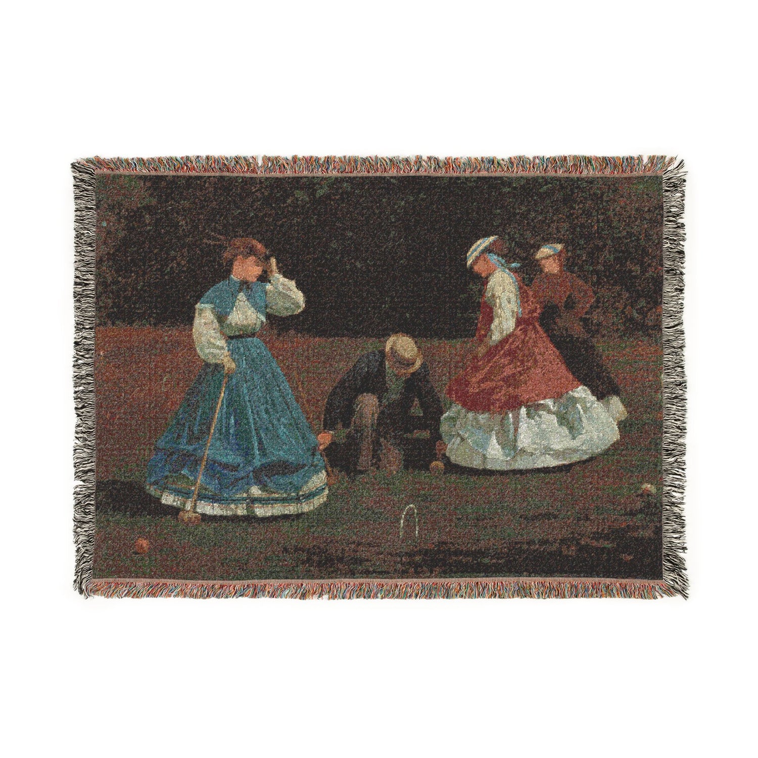 Croquet Scene - Winslow Homer Tapestry Blanket