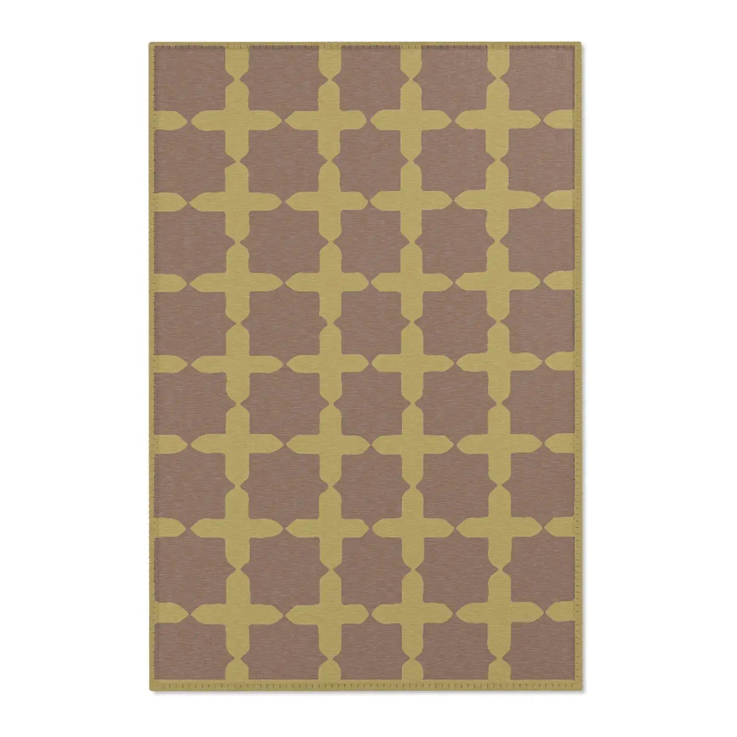 Modern Geometric Cross Accent Rug